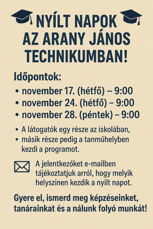 Nyílt nap információk