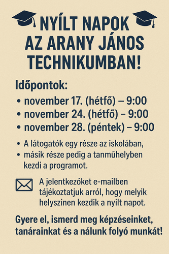 Nyílt nap információk